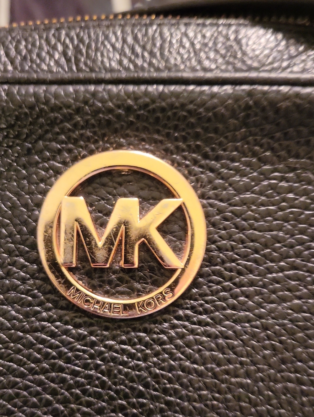 Michael Kors Black Pebbled Leather Handbag with Studded Strap - Picture 7 of 7